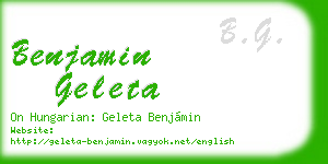 benjamin geleta business card
